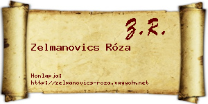 Zelmanovics Róza névjegykártya